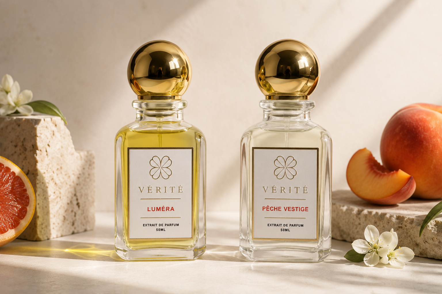 Luméra and Pêche Vestige by Vérité Parfum, the complete collection
